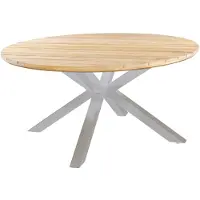 Yoi Tuintafel Noas Alu Salix / Teak Ø150cm