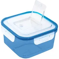 BranQ Q-lock Voedselcontainer 1.1L Blauw - BPA-vrij, Magnetronbestendig
