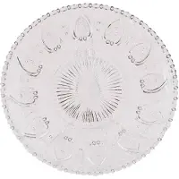 Clayre & Eef Ontbijtbord Ø 20 cm Glas Rond Bord Transparant Bord