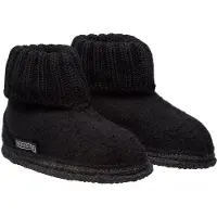 Bergstein Cozy pantoffel Zwart Jongens/Meisjes Wol Effen - maat 34