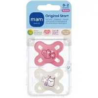 Mam Original Start Fopspeen Silicone Pink 0-2 2 St Fopspeen