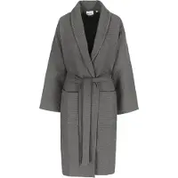 Casilin - Badjas voor Dames en Heren - Maat M - Sauna Wafelbadjas Voor Volwassen - Met riem - Katoen - Absorberend - Wasmachinebestendig - Grijs