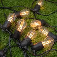 LumenXL Solar lichtsnoer 25 meter met 25 of 30 lampjes in W-vorm en 30W zonnepaneel