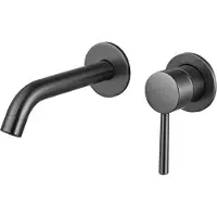 FortiFura Calvi Wastafelkraan - inbouw - inclusief inbouwdeel - geborsteld Gunmetal PVD SW1171116