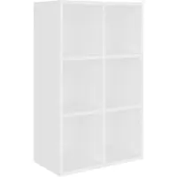 vidaXL Boekenkast/dressoir 66x30x98 cm bewerkt hout wit
