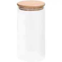 vidaXL Opbergpotten met bamboe deksel, 4 stuks, 1200 ml