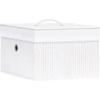 vidaXL Opbergboxen van bamboe, 4 stuks, wit