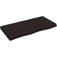 vidaXL Wandschap behandeld massief eikenhout donkerbruin