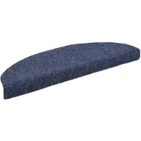 vidaXL Trapmatten Zelfklevend 10 stuks 65x21x4 cm Blauw Halfrond Groot