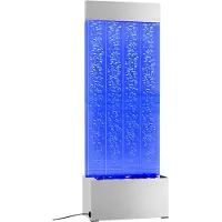 vidaXL Bubbelzuil met RGB LED's 110 cm roestvrij staal en acryl