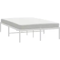 vidaXL Bedframe metaal wit 120x190 cm
