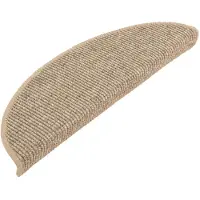 vidaXL Trapmatten 15 st 56x17x3 cm Donkerbeige Halfrond
