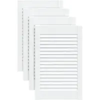 vidaXL Kastdeuren met lamellen 4 st 61,5x39,4 cm grenenhout wit