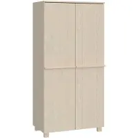 vidaXL Kledingkast HAMAR 89x50x180 cm massief grenenhout honingbruin