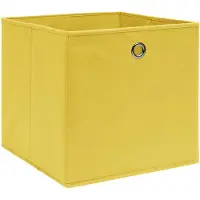 vidaXL Opbergboxen 10 st 28x28x28 cm nonwoven stof geel