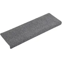 vidaXL Trapmatten Zelfklevend 5 stuks 65x21x4 cm Lichtgrijs