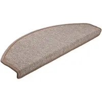 vidaXL Trapmatten 15 st 65x24x4 cm Lichtbruin Halfrond Groot