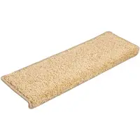 vidaXL Trapmatten 15 st 65x21x4 cm crème met rechthoekige rand
