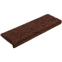 vidaXL Trapmatten 15 st 65x21x4 cm Bruin Rechthoekige Rand