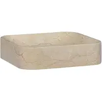 vidaXL Gootsteen 40x40x10 cm marmer crèmekleurig