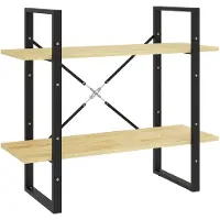 vidaXL Boekenkast met 2 schappen 80x30x70 cm massief grenenhout