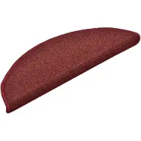vidaXL Trapmatten 15 st 56x17x3 cm Bordeaux Halfrond