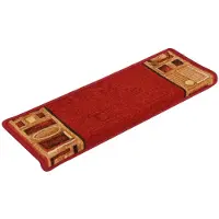 vidaXL Trapmatten zelfklevend 5 st 65x21x4 cm rood