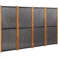 vidaXL Kamerscherm met 4 panelen 280x180 cm zwart