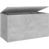 vidaXL Opbergkist 84x42x46 cm bewerkt hout betongrijs