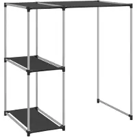 vidaXL Opbergrek voor boven wasmachine 87x55x90,5 cm ijzer zwart