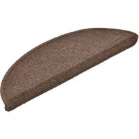 vidaXL Trapmatten 10 st 56x17x3 cm Koffiebruin Halfrond