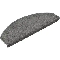 vidaXL Trapmatten 15 st 65x24x4 cm Donkergrijs Halfrond Groot