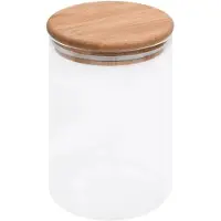 vidaXL Opbergpotten met bamboe deksels 4 st 800 ml glas