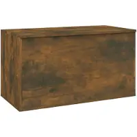 vidaXL Opbergkist 84x42x46 cm bewerkt hout gerookt eikenkleurig