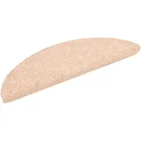 vidaXL Trapmatten zelfklevend 10 stuks 56x17x3 cm lichtbruin halfrond