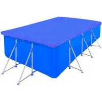 vidaXL Zwembadafdekkingen, 2 stuks, PE, rechthoekig, 90 g/m², 400x207 cm