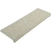 vidaXL Trapmatten zelfklevend 15 st sisal-look 65x21x4 cm lichtgroen