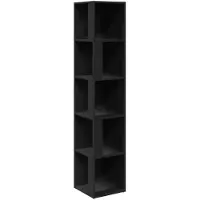 vidaXL Hoekkasten 33 x 33 x 165 cm Engineered wood Zwart
