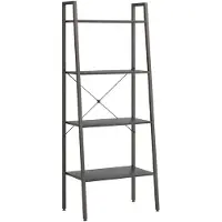 vidaXL Opbergmeubel met 4 schappen 56x35x140 cm zwart