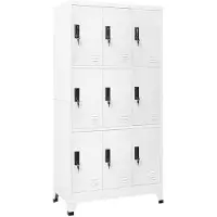 vidaXL Lockerkast 90x45x180 cm staal wit