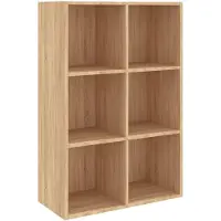 vidaXL Boekenkast/dressoir 66x30x98 cm bewerkt hout sonoma eikenkleur