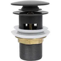 vidaXL Afvoer pop-up met overloop 6,4x6,4x9,1 cm grijs