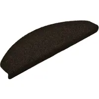 vidaXL Trapmatten Zelfklevend 15 stuks 65x21x4 cm Donkerbruin Halfrond Groot