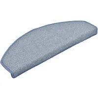 vidaXL Trapmatten 15 st 65x24x4 cm Lichtgrijs en Blauw Halfrond Groot