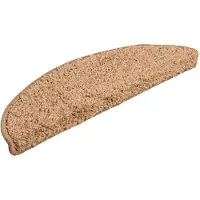 vidaXL Trapmatten 15 st 56x17x3 cm beige halfrond