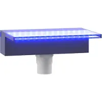 vidaXL Watervaloverlaat met RGB LED's 30 cm acryl