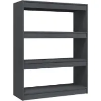 vidaXL Boekenkast/kamerscherm 100x30x103 cm massief grenenhout grijs