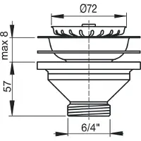 Sanivesk Korfplug 6/4 Wit