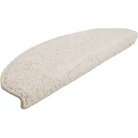vidaXL Trapmatten 15 st 65x21x4 cm Wit Halfrond Groot