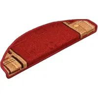 vidaXL Trapmatten zelfklevend 15 st 65x21x4 cm rood